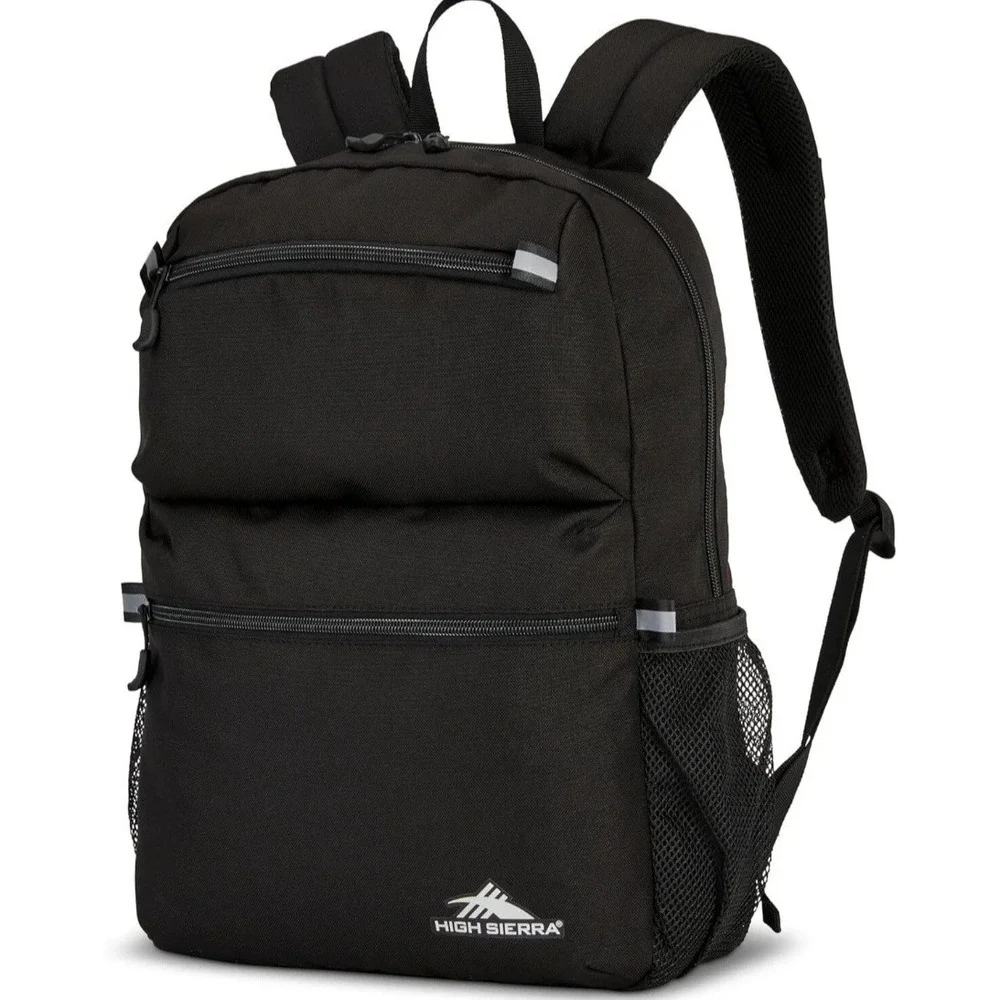 High Sierra Abbreviate Backpack, Laptop Bookbag for Travel‎ One Size Black New